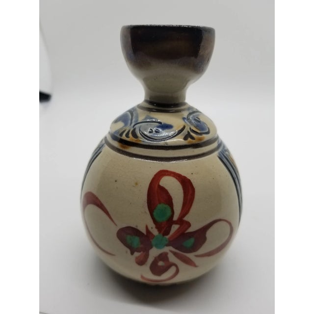 Japanese Vintage Yakimoto Japanese Ceramic Sake Warming Bottle For Sale - Image 3 of 7