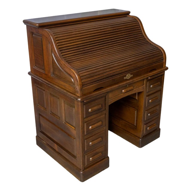 Antique Roll Top Desk, 1890s For Sale