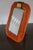 Mid-Century Modern Orange Twisted Murano Glass and Brass Photo Frame, 2000s For Sale - Image 3 of 12