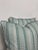 Embroidered Seafoam Stripe With Flowers Pillows - Pair For Sale In New York - Image 6 of 9