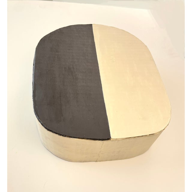 Cardboard Sculpture With Black and Cream For Sale In Phoenix - Image 6 of 9