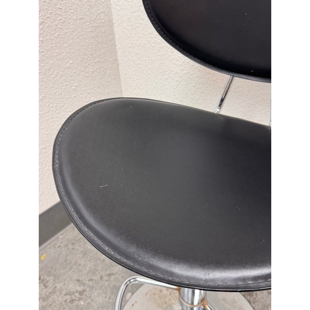 Animal Skin Contemporary Adjustable Swivel Stool For Sale - Image 7 of 12