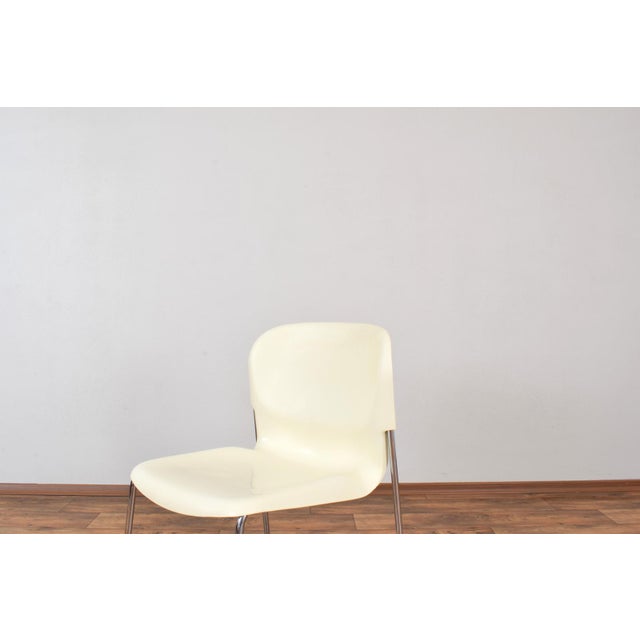 White SM400k Swing Chairs by Gerd Lange for Drabert, 1980s, Set of 4 For Sale - Image 11 of 13