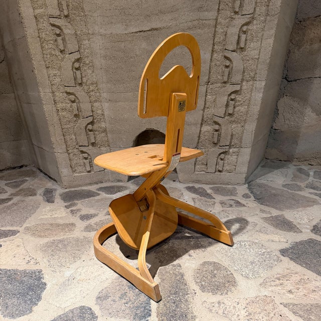 Wood Vintage Svan Signet Adjustable High Chair Junior Chair Scandinavian Modern For Sale - Image 7 of 16