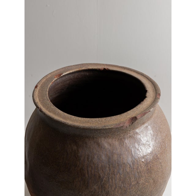Japanese Antique Large Pottery Vase Late 19th–early 20th Century / Wabi Sabi / For Sale - Image 14 of 18