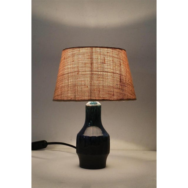 Mid-Century Modern Danish Ceramic Table Lamp by Ernst Nielsen, Faxe, 1960s For Sale - Image 11 of 13