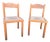 Set of 2 Early 20th Century Solid Wood Rush Seat Dining Chairs For Sale