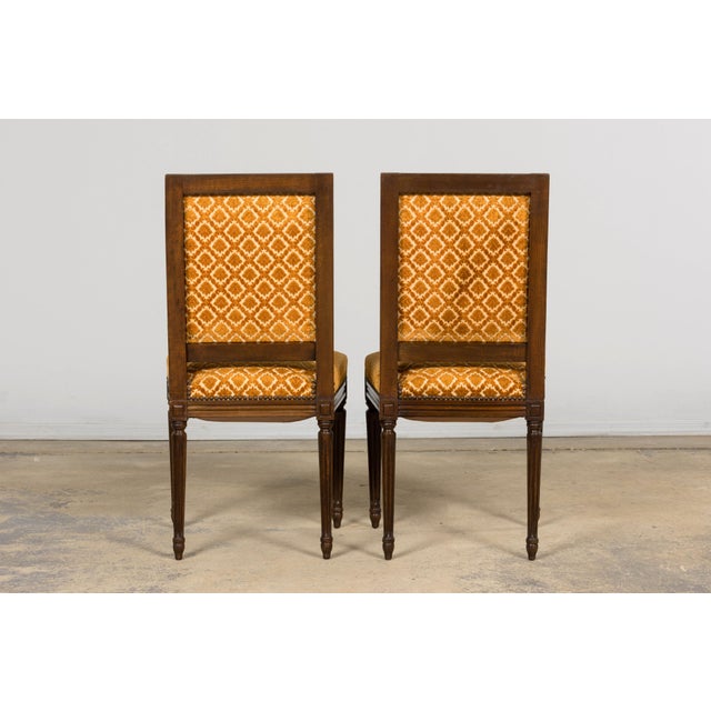 Set of Six Early 20th Century French Louis XVI Walnut Dining Chairs For Sale - Image 18 of 18