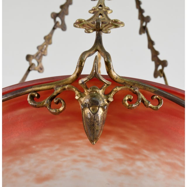 Art Deco 1920s French Art Deco Pendant Light by Schneider For Sale - Image 3 of 14