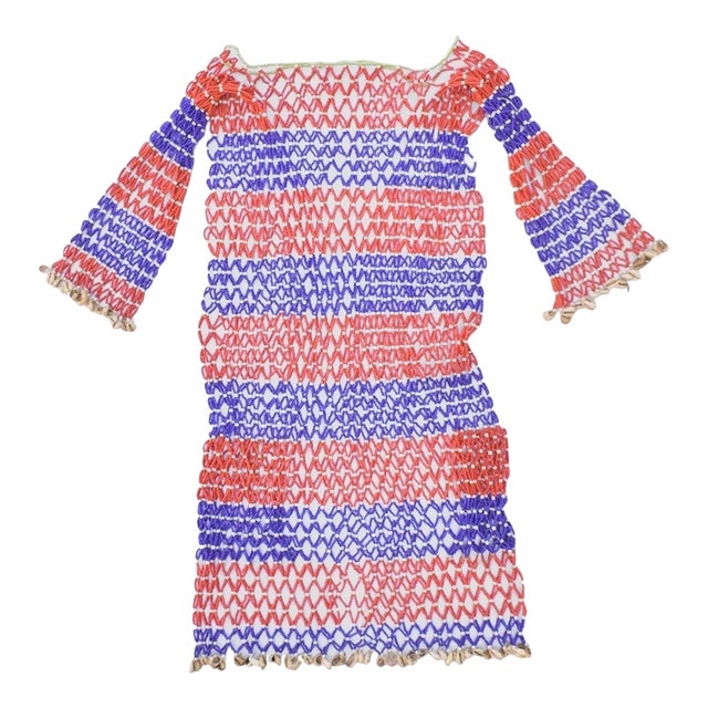 Early 20th Century Yoruba Beaded Child Dress Nigeria For Sale