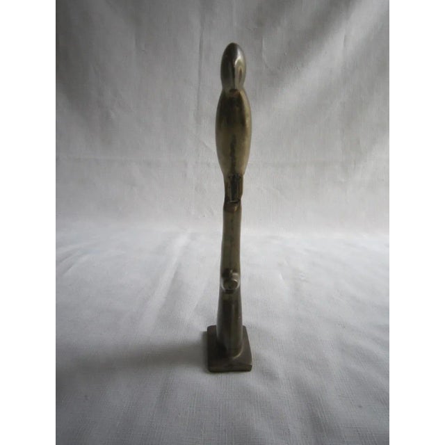 Vintage Brass Parrot Figure For Sale - Image 4 of 8