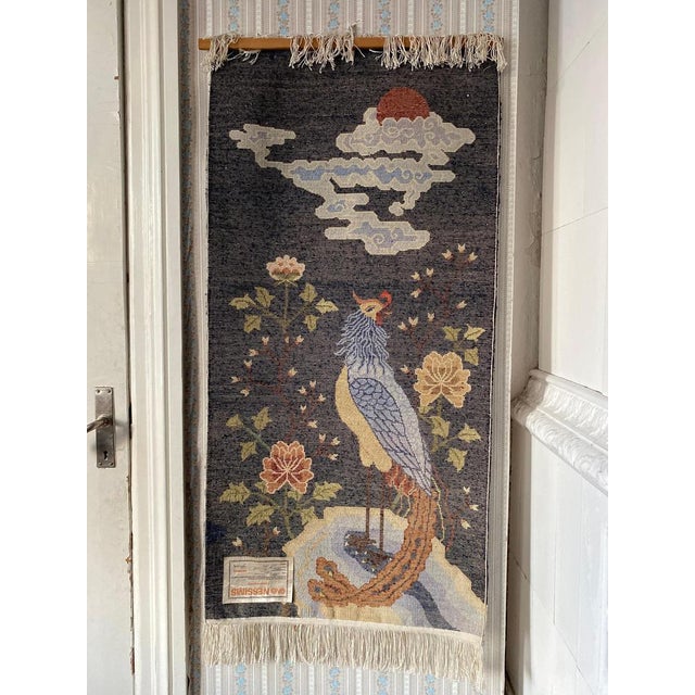 Art Deco Chinese Handmade Silk Bautou Tapestry Rug For Sale - Image 5 of 17