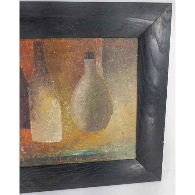 Mid 20th Century Mid-Century Modern Abstract Painting of Bottles by Olivier Charles For Sale - Image 5 of 11