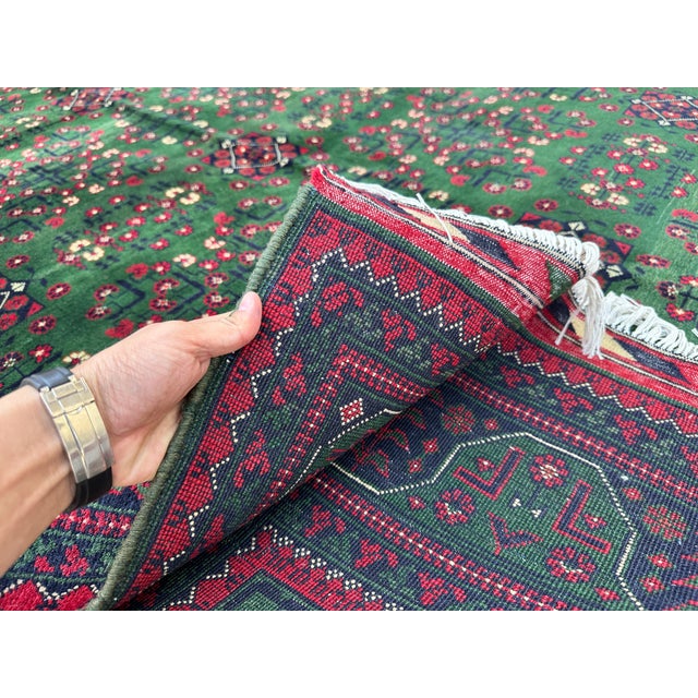 Green Khal Mohammadi Hand-Knotted Wool Rug - 6'5" X 10' For Sale - Image 13 of 13