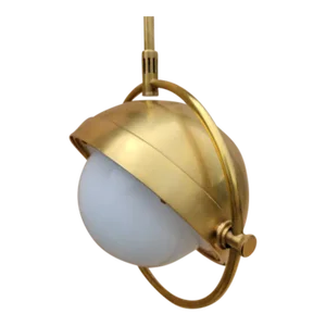 Thomas O'Brien Signature Decca Orbital Pendant Light in Antique Brass