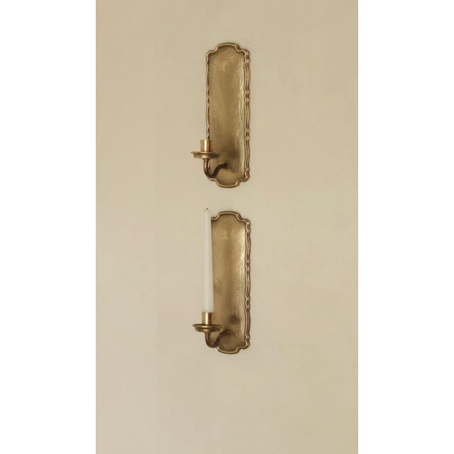 Mid-Century Swedish Brass Sconces from Scandia, Set of 2 For Sale - Image 11 of 14