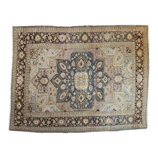 Vintage Distressed Heriz Carpet - 8'1" x 10'8" For Sale