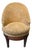 Art Deco Style Velvet Upholstered Swivel Slipper Chair For Sale