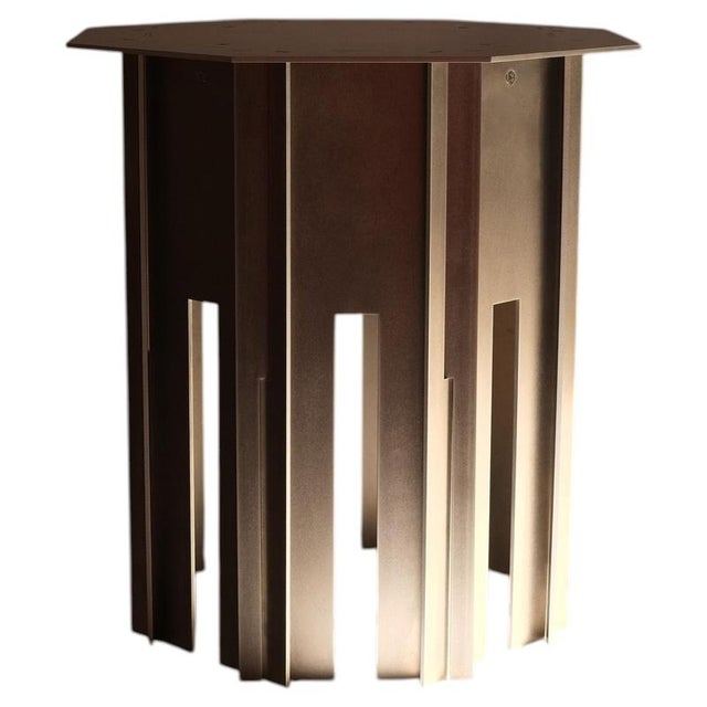 Metal Siniya of Merzouga Aluminium Side Table by Bureau of Entropy For Sale - Image 7 of 7