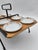 Rare Set of MCM Serving Plates and Wood Carry Holder Set of 9 For Sale In Portland, ME - Image 6 of 12