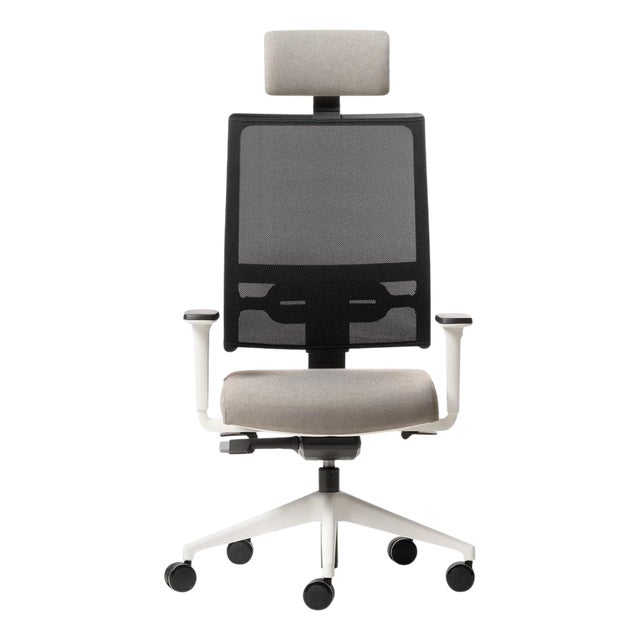 Honey Up High Backrest Managerial Armchair by Quinti Sedute For Sale