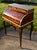 Wood Antique French Walnut Desk Burl Brass Inlay Cylinder Roll Style Bureau Ormolu For Sale - Image 7 of 16