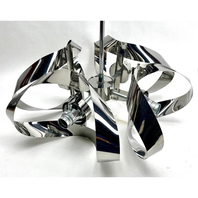 Swirl Ball Pendant Stem Lamp with 4 Globular Lights from Massive, Belgium, 1960s For Sale - Image 4 of 18