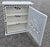 Hand Painted Mediterranean Medicine Cabinet / Wall Shelf / White and Black Zouak For Sale - Image 4 of 7