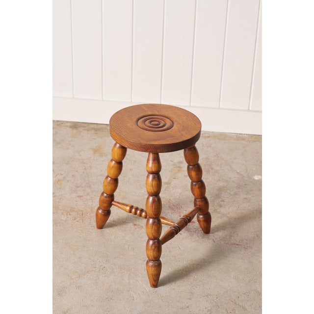 Mid 20th Century Vintage French Bobbin Stool For Sale - Image 5 of 10