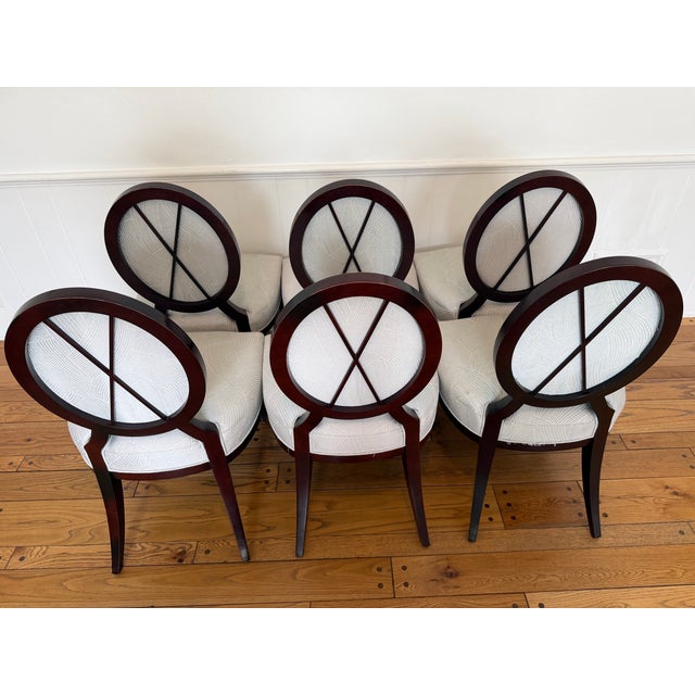 Set of 8 Attributed to Barbara Barry for Baker Dining Chairs For Sale - Image 10 of 12