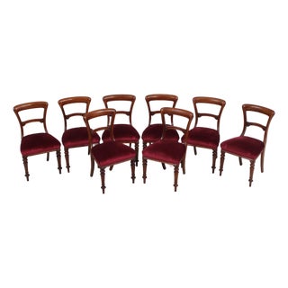 English William IV Set of 8 Mahogany Dining Chairs For Sale