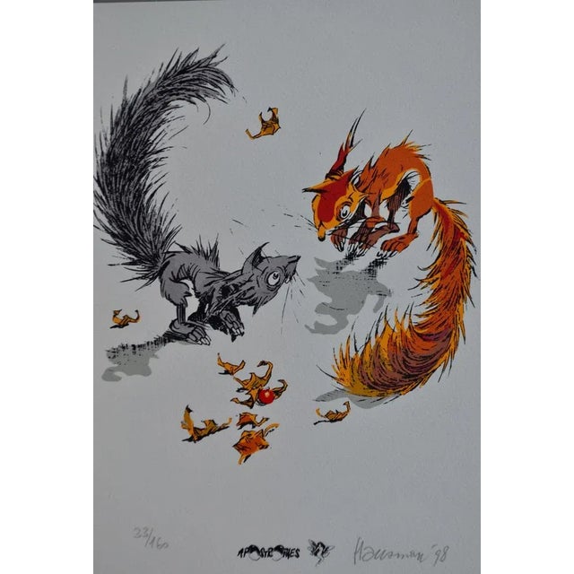 René Hausman, Squirrels, 1998, Screenprint For Sale - Image 8 of 8