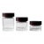Vintage Glass Jars With Leather Lids Set of 3 For Sale