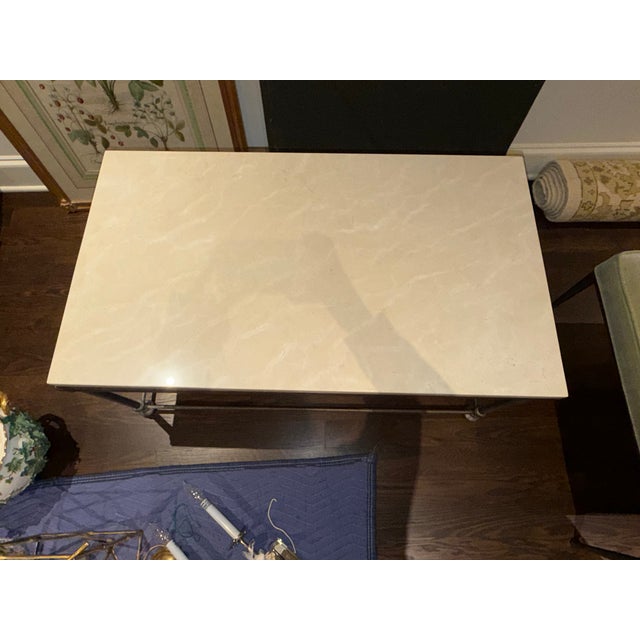 Transitional Custom Dorset Cocktail Table Attributed to Salvations For Sale - Image 3 of 5