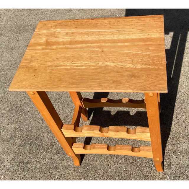 Vintage Wine Rack With Storage for Glasses From Thailand For Sale - Image 4 of 10