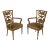 Pair Neoclassical Carved Back Open Armchairs - New Upholstery For Sale