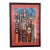 1970s Framed Geometric Cityscape Long-Stitch Needlepoint For Sale