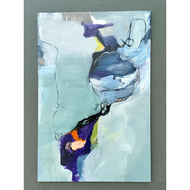 Vintage Abstract Expressionist Oil Painting on Canvas For Sale - Image 14 of 16