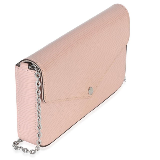 Louis Vuitton Pink Epi Leather Felicie Pochette For Sale - Image 4 of 9