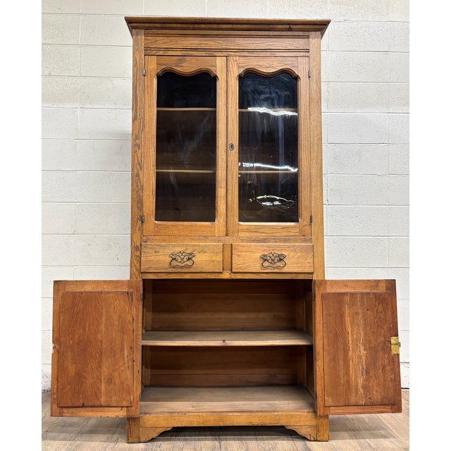 American Antique Victorian Early American Rustic Cupboard Pie Safe Cabinet Pantry For Sale - Image 3 of 13