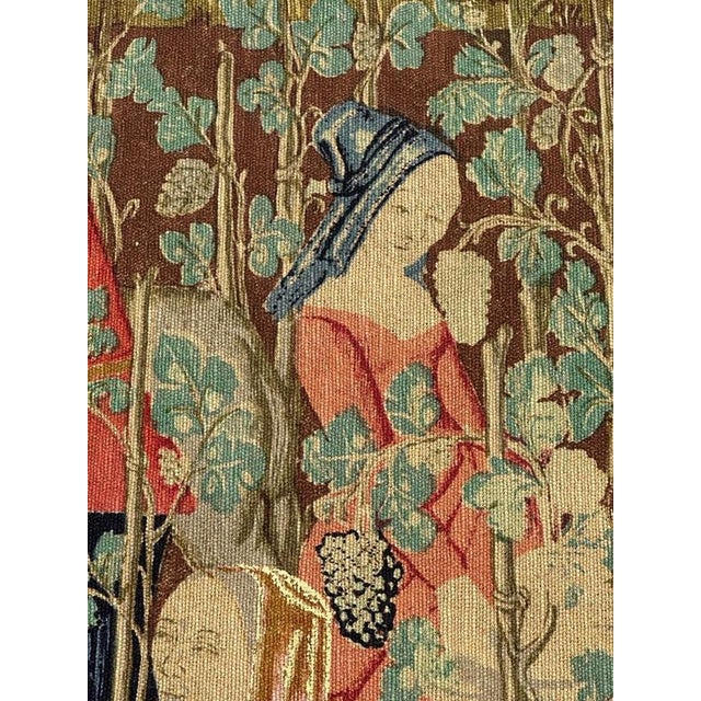 Vintage French Screen Printed by Hand Tapestry Vendanges Museum Design, 1970s For Sale - Image 14 of 18