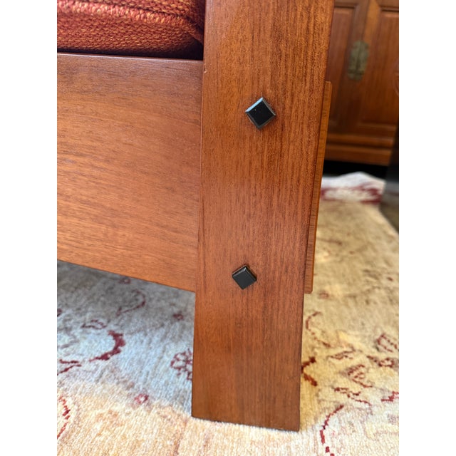 Burnt Orange Berkeley Mills Arts & Crafts Loveseat For Sale - Image 8 of 12