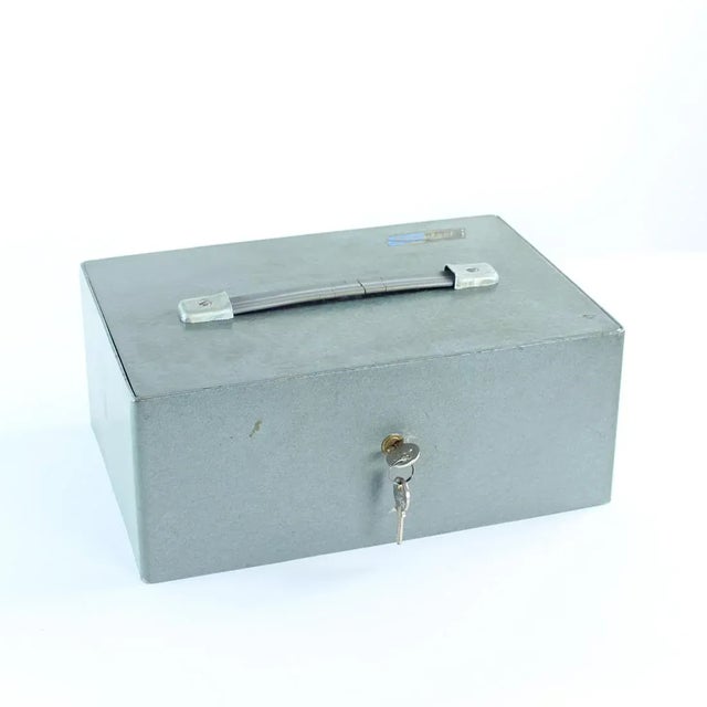 1980s Vintage Steel Safe Deposit Box, Czechoslovakia, 1980s For Sale - Image 5 of 13