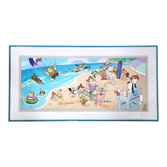 Rare Ap 2/50 Hand Signed Cel "Endless Summer" by Bill Hanna & Joe Barbera For Sale