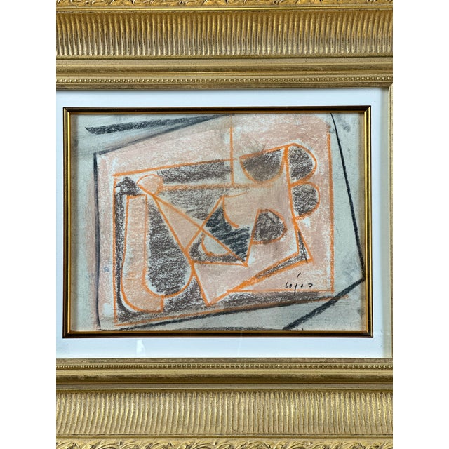 Mid 20th Century Lucia Lopez Cubist Figurative Drawing For Sale - Image 5 of 5