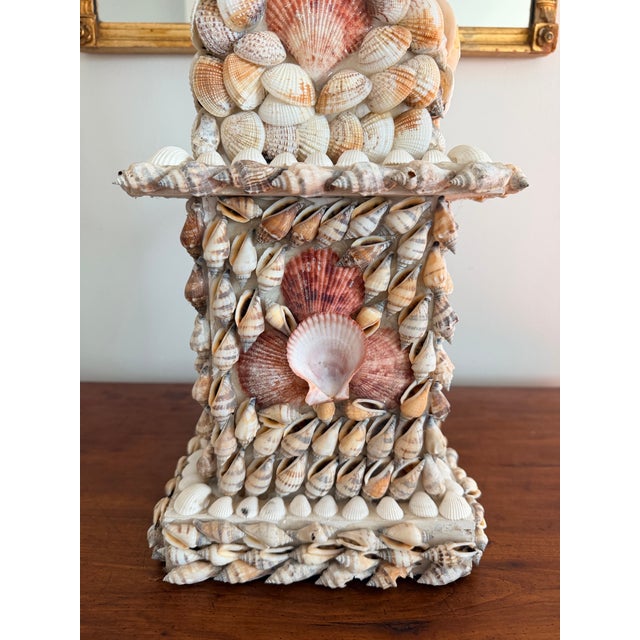Monumental Shell Art Obelisk For Sale - Image 4 of 12