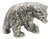 Large Vintage Italian Handmade Silver Brown Bear Cub Figurine, Novara, 1970s For Sale