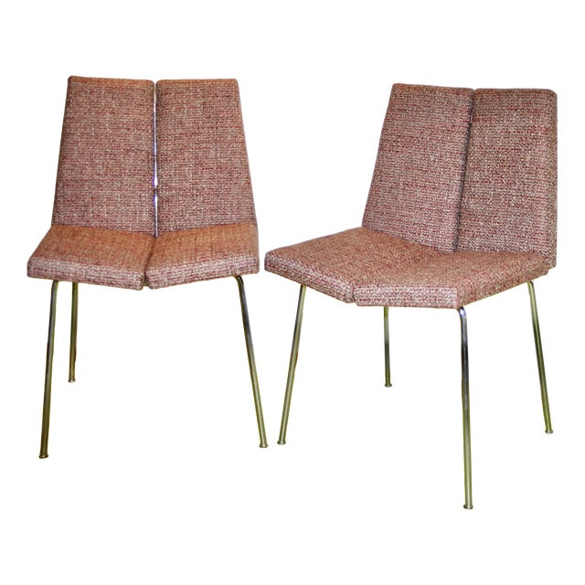 Four-Sided Chairs by Pierre Guariche for Les Huchers Minvielle, 1960, Set of 2 For Sale
