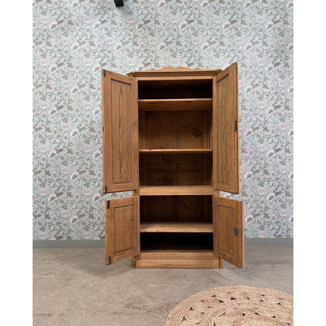 Four-Door English Wardrobe, 1890s For Sale - Image 9 of 11
