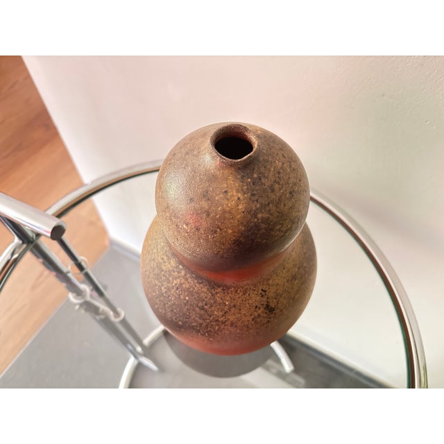 Large Stoneware Vase with Floral Neck by Horst Kerstan Kandern For Sale - Image 3 of 9